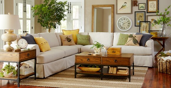 Farmhouse Living Room Design Photo by Room Ideas | Wayfair